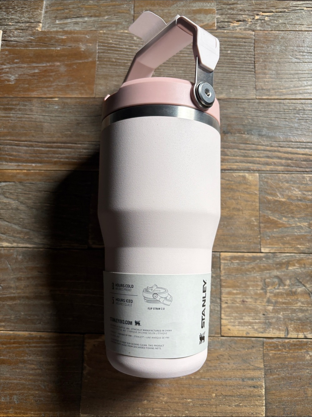 Stanley 20 oz Stainless Steel Ice Flow 2.0 Flip Straw Tumbler in Rose Quartz - Picture 5 of 10